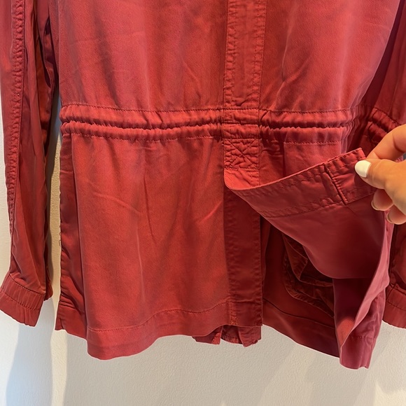 Max Jeans Tencel Jacket- Colour Cranberry Rouge - Picture 5 of 5
